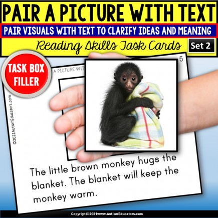 PAIRING A PICTURE with TEXT to Match Key Details TASK BOX FILLER ACTIVITIES